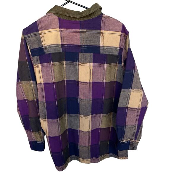 Bobbie Brooks Shirt Womens Plus Size 18W Button Up Plaid Embroidered Floral Boho - Picture 2 of 10